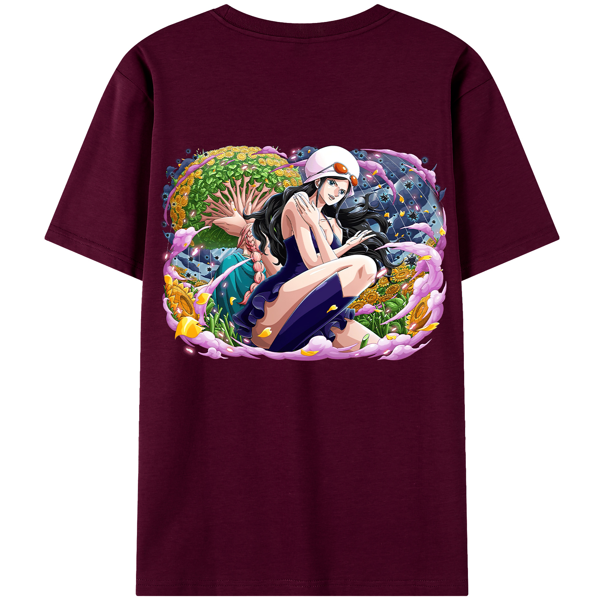 ワンピース ニコ・ロビン ONE PIECE Nico Robin レディース半袖Tシャツ(バックプリント)